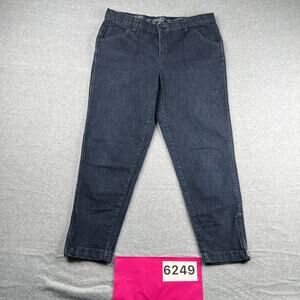 Lee Riders Jeans Womens Size 12 M Dark Wash Casual Stretch Ankle Zip